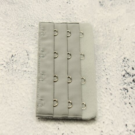 Op en Top BH Verlengstuk / Verlenger 4 Haaks Grijs (per stuk)