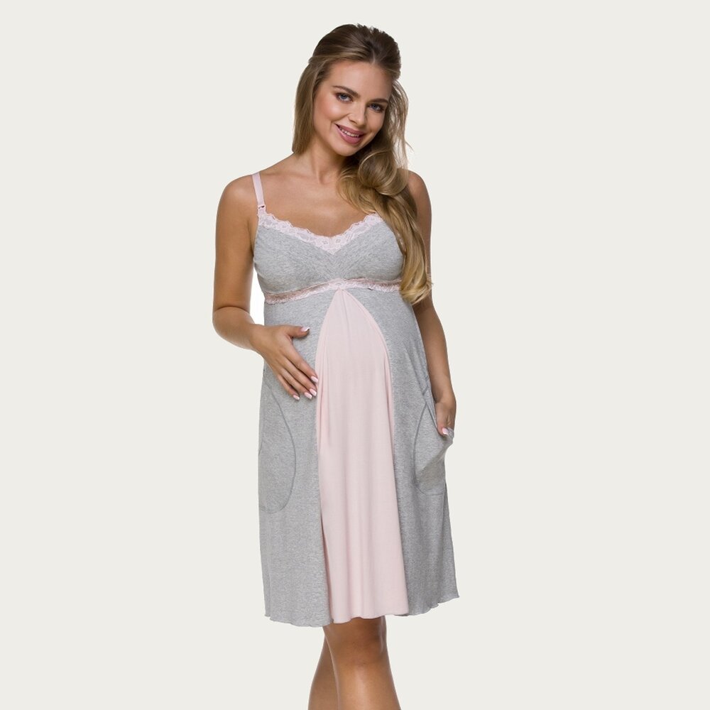 Lupoline Zwangerschapsjurk / Voedingsjurk Pretty Grey Lupoline Zwangerschapsjurk / Voedingsjurk Pretty Grey