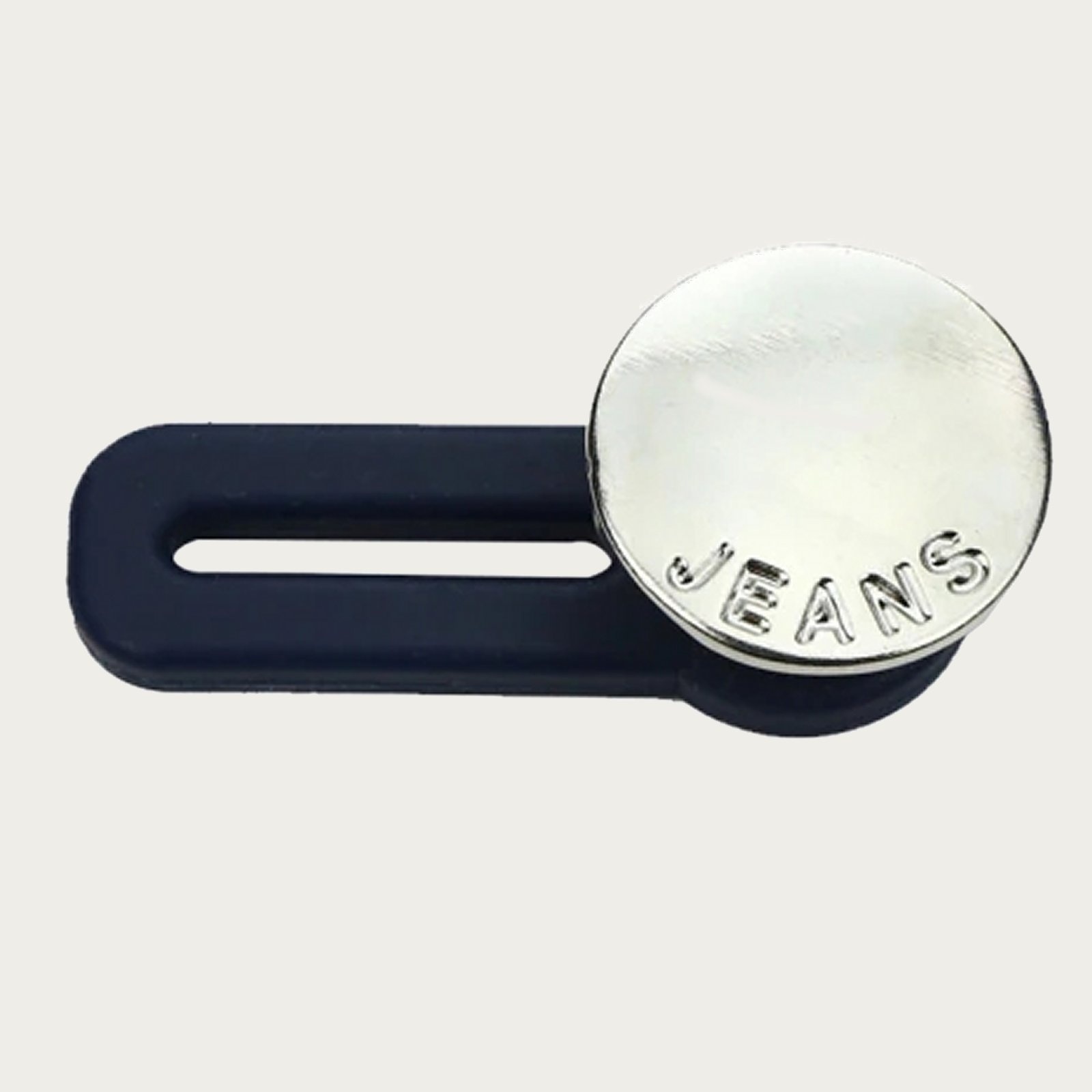 Op en Top Zwanger Broek Verlenger glad zilver jeans afbeelding