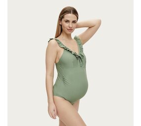 Mamalicious ZwangerschapsBadpak Anemone Ruffle Green