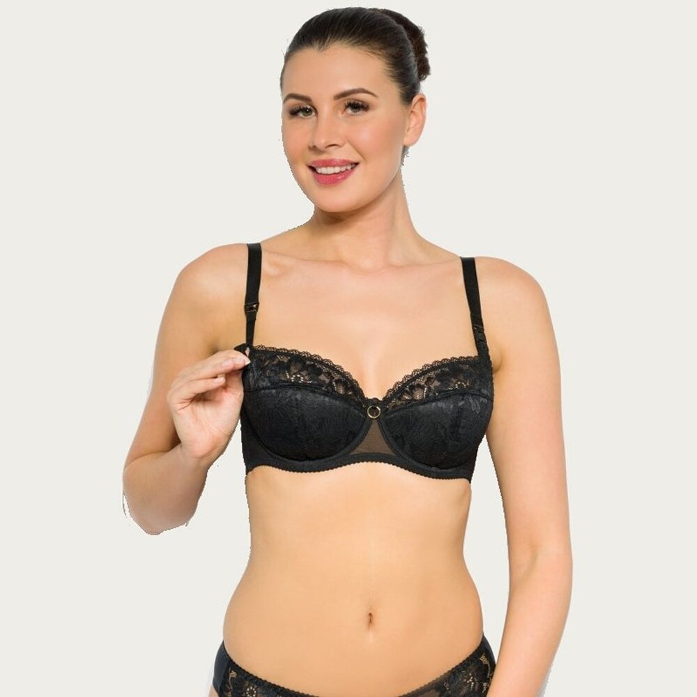 Momtobe Zwangerschapsbh / Voedingsbh Mama Glamour Black Momtobe Zwangerschapsbh / Voedingsbh Mama Glamour Black