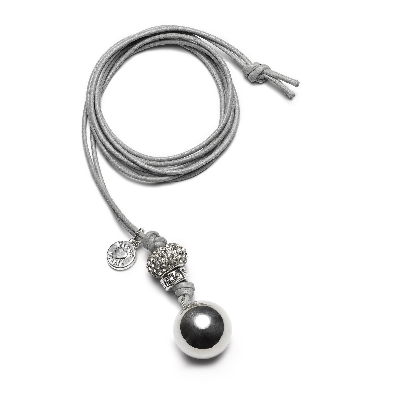 Proud MaMa Zwangerschapsketting Babybel Ketting Bling grey afbeelding
