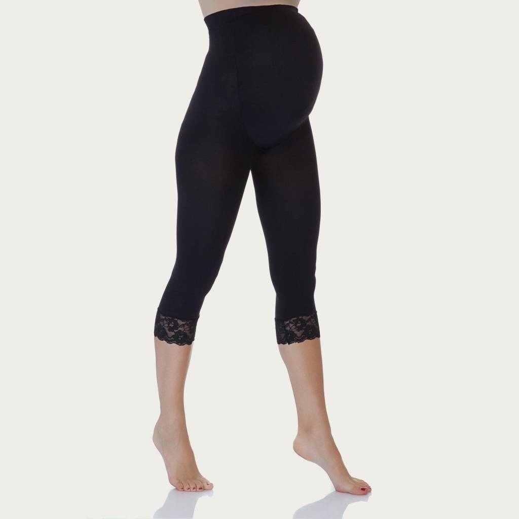 Lida Zwangerschapslegging Positielegging 3/4 Lace 60 Den Zwart afbeelding