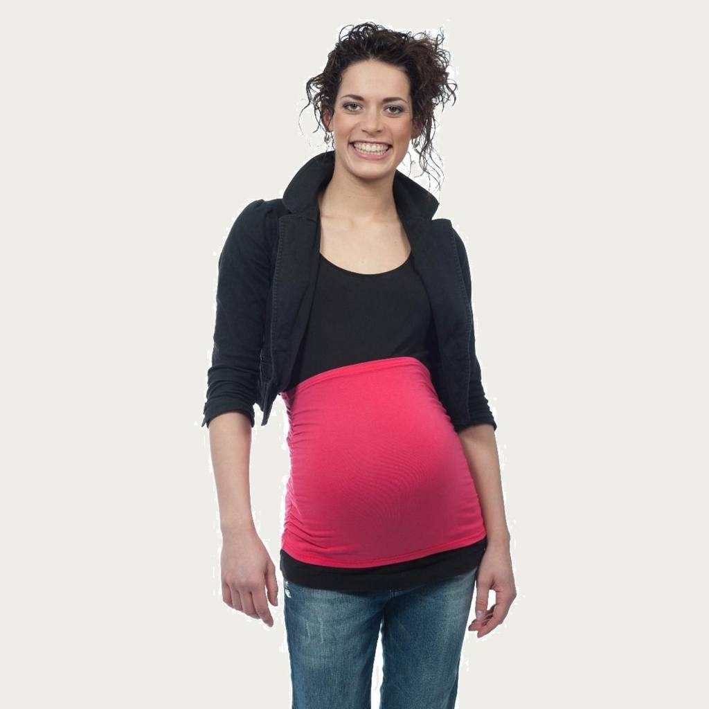 Op en Top Zwanger Zwangerschaps Buikband Luxe Roze afbeelding