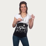Op en Top Zwanger Zwangerschaps Buikband Wow Mom Zwart/Zilver Op en Top Zwanger Zwangerschaps Buikband Wow Mom Zwart/Zilver