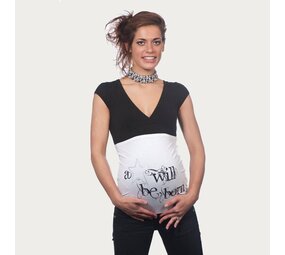 Op en Top Zwanger Zwangerschaps Buikband A Star will be Born Wit Op en Top Zwanger Zwangerschaps Buikband A Star will be Born Wit