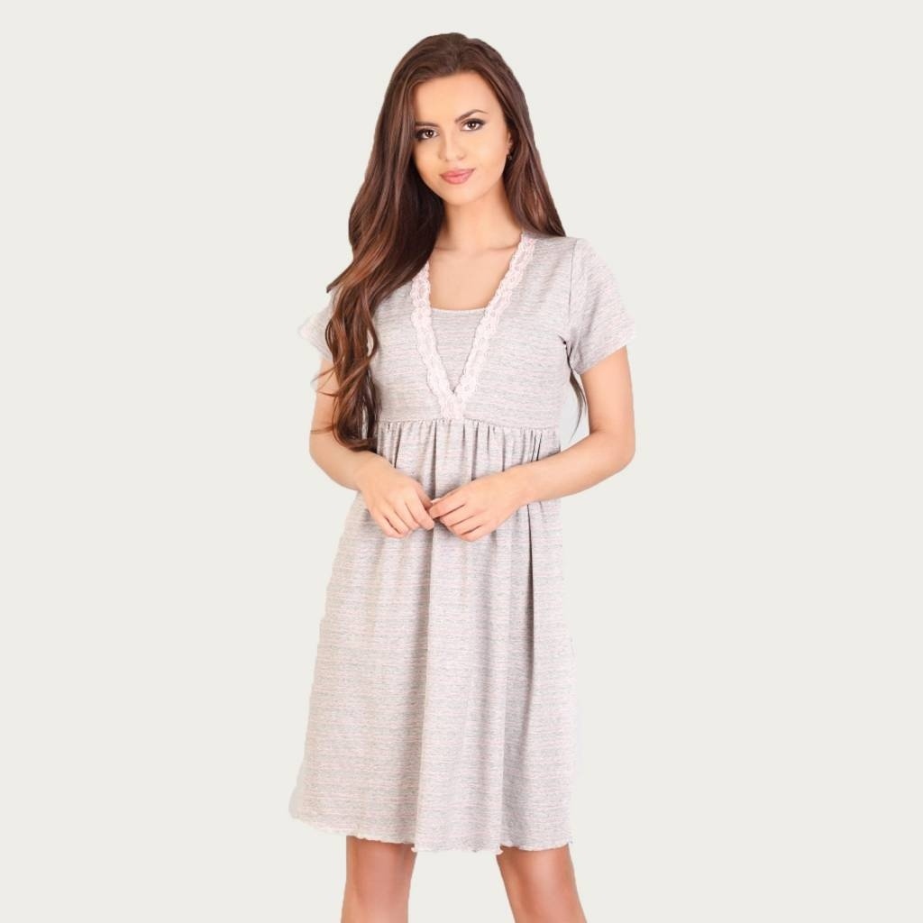 Lupoline Voedingsshirt / Zwangerschapsshirt Light Grey afbeelding