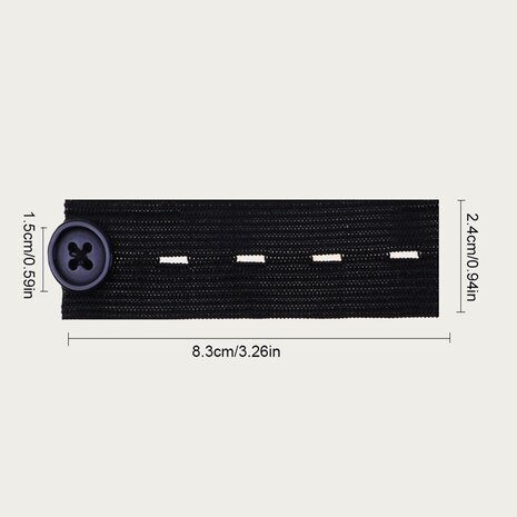 Op en Top Broek Verlengstuk / Verlenger Zwart