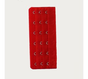 Op en Top Beha / Corset Verlenger 6 Haaks Rood (per stuk) Op en Top Beha / Corset Verlenger 6 Haaks Rood (per stuk)