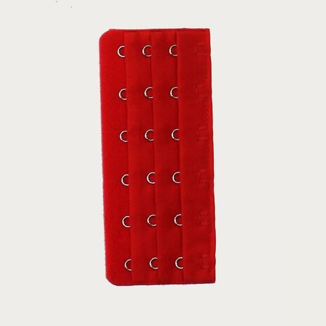 Op en Top Beha / Corset Verlengstuk / Verlenger 6 Haaks Rood (per stuk) Op en Top Beha / Corset Verlengstuk / Verlenger 6 Haaks Rood (per stuk)