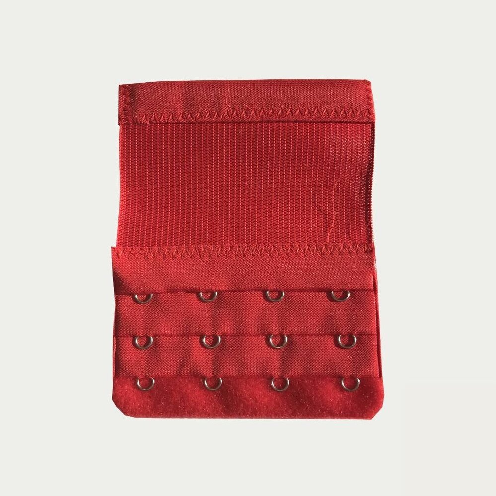 Op en Top Beha Verlengstuk / Verlenger 4 Haaks met lang Elastiek Rood (per stuk)