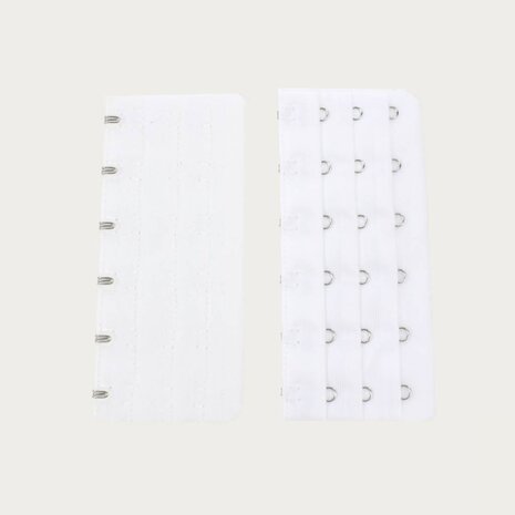 Op en Top Beha / Corset Verlengstuk / Verlenger 6 Haaks Wit (per stuk) Op en Top Beha / Corset Verlengstuk / Verlenger 6 Haaks Wit (per stuk)