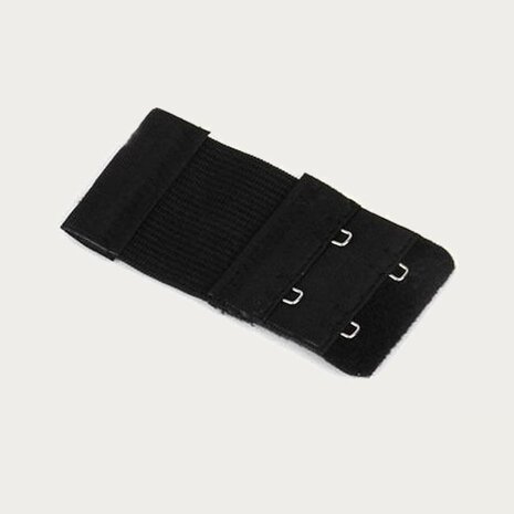 Op en Top Beha Verlengstuk / Verlenger 2 Haaks met Elastiek Zwart (per stuk) Op en Top Beha Verlengstuk / Verlenger 2 Haaks met Elastiek Zwart (per stuk)