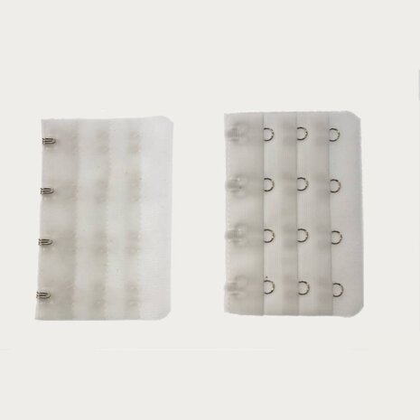 Op en Top Beha Verlengstuk / Verlenger 4 Haaks Wit (per stuk)