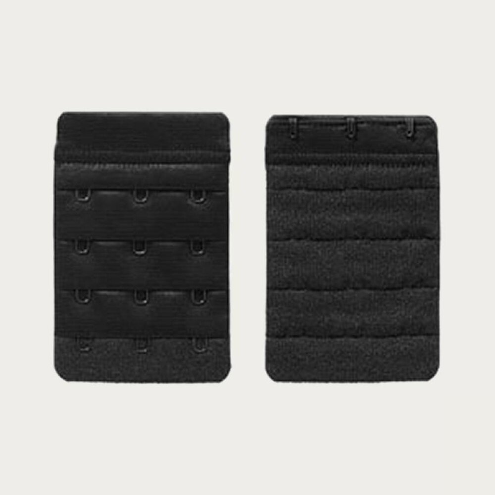 Op en Top Beha Verlengstuk / Verlenger 3 Haaks Zwart (2 Pack)