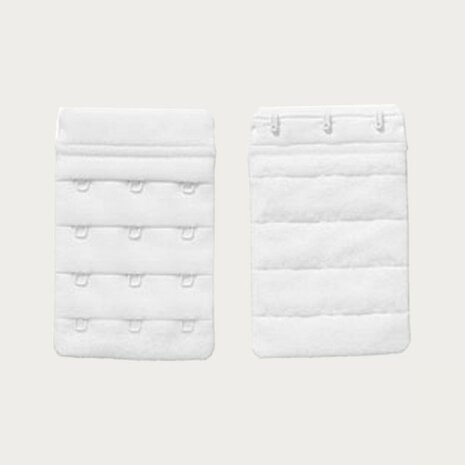 Op en Top Beha Verlengstuk / Verlenger 3 Haaks Wit (2 Pack) Op en Top Beha Verlengstuk / Verlenger 3 Haaks Wit (2 Pack)