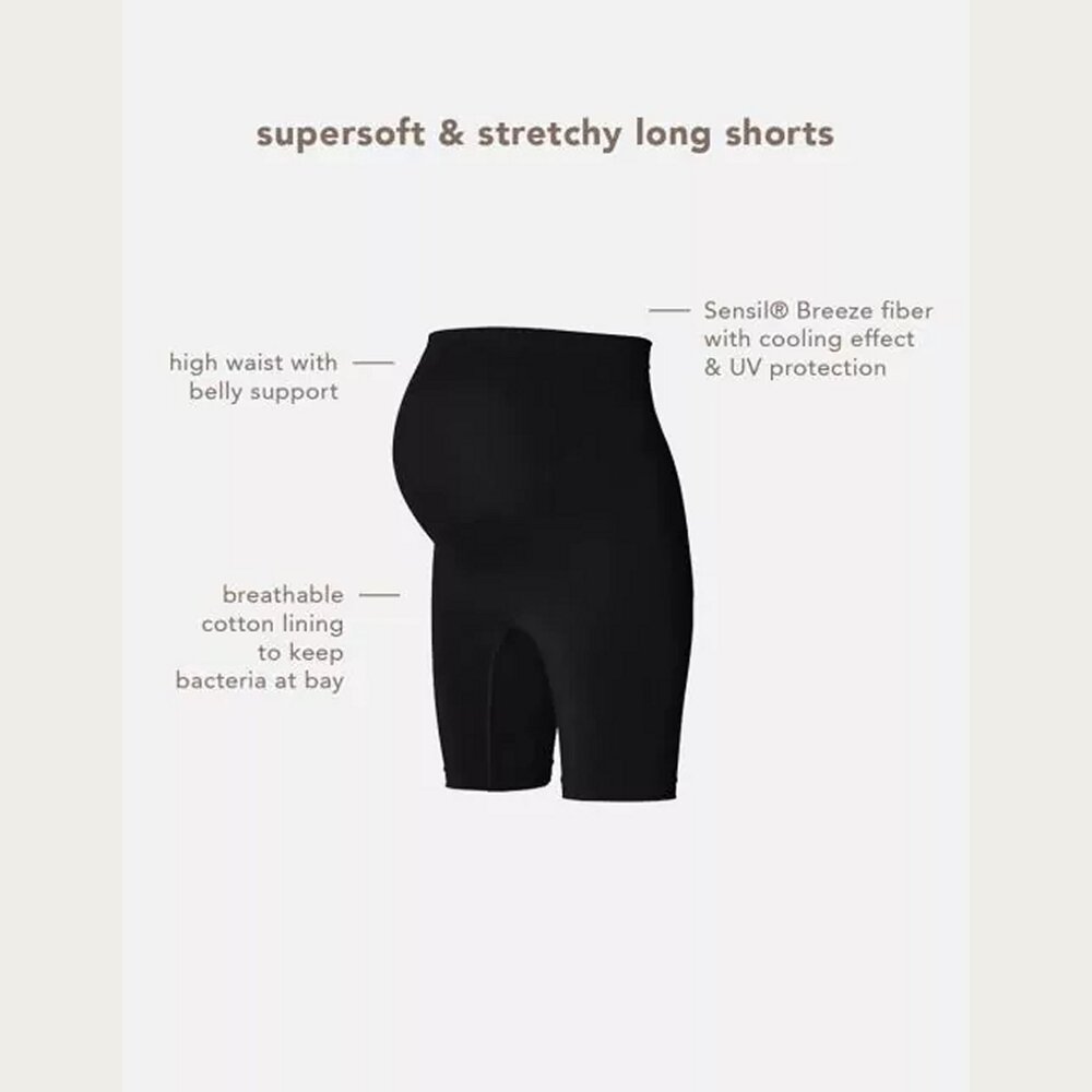 Noppies Niru Naadloze Sensil Zwangerschapsshort Hoog Lange Pijp  Black Noppies Niru Naadloze Sensil Zwangerschapsshort Hoog Lange Pijp  Black