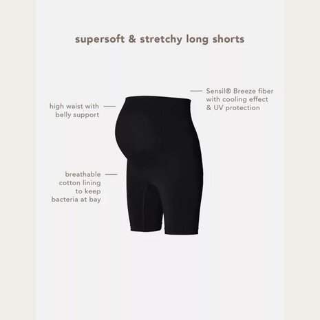 Noppies Niru Naadloze Sensil Zwangerschapsshort Hoog Lange Pijp  Black Noppies Niru Naadloze Sensil Zwangerschapsshort Hoog Lange Pijp  Black