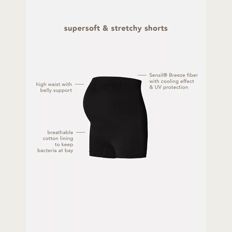 Noppies Lai Naadloze Sensil Zwangerschapsshort Hoog Black Noppies Lai Naadloze Sensil Zwangerschapsshort Hoog Black