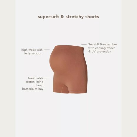 Noppies Lai Naadloze Sensil Zwangerschapsshort Hoog  Hazel Noppies Lai Naadloze Sensil Zwangerschapsshort Hoog  Hazel