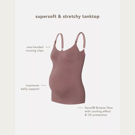 Noppies Evi Naadloze Sensil VoedingsTop Deep Taupe