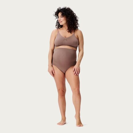Noppies Nisa Naadloze Sensil Zwangerschapsslip  Deep Taupe Noppies Nisa Naadloze Sensil Zwangerschapsslip  Deep Taupe