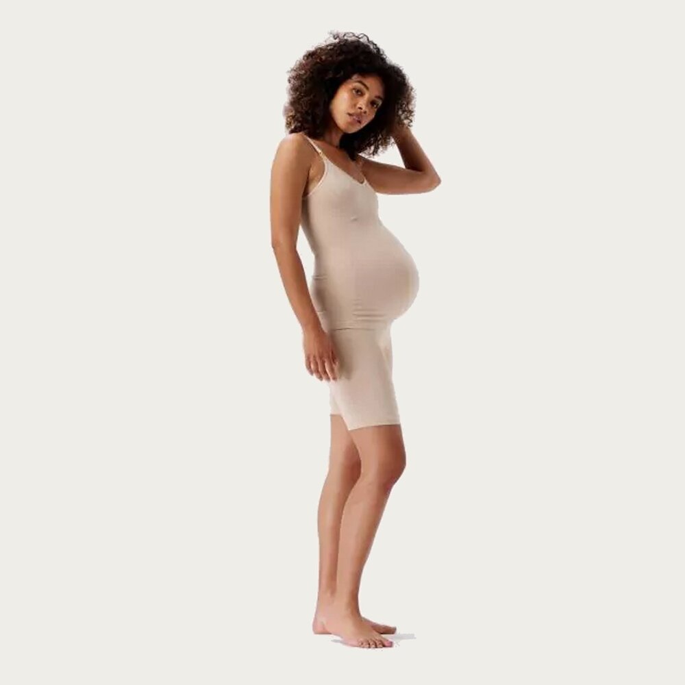 Noppies Niru Naadloze Sensil Zwangerschapsshort Hoog Lange Pijp  Moonlight