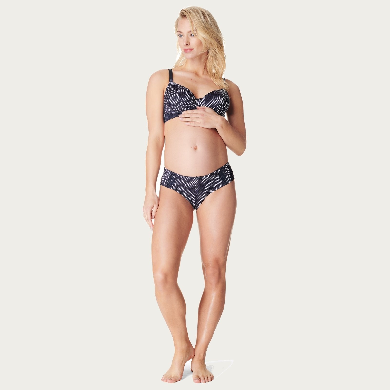 Zwangerschapsslip Dark Blue Dots afbeelding