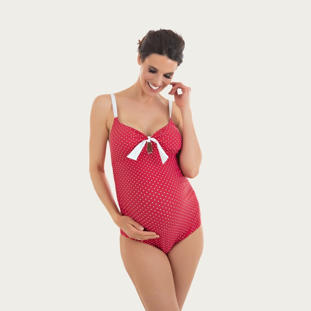 Petit Amour ZwangerschapsBadpak / PositieBadpak Antonie Anchor Red Rood