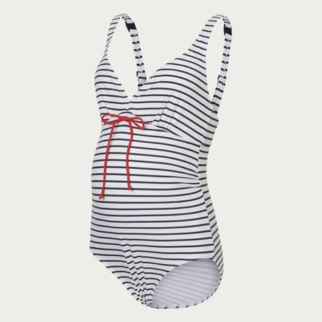 Mamalicious ZwangerschapsBadpak / PositieBadpak Josefine Stripy White