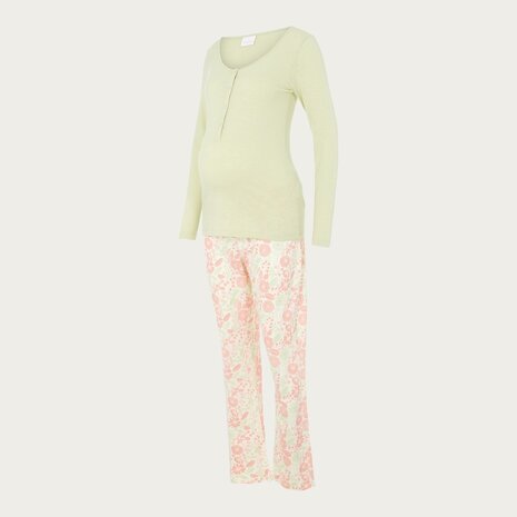Mamalicious Zwangerschapspyjama / Voedingspyiama Mlmira Lia Celadon Green