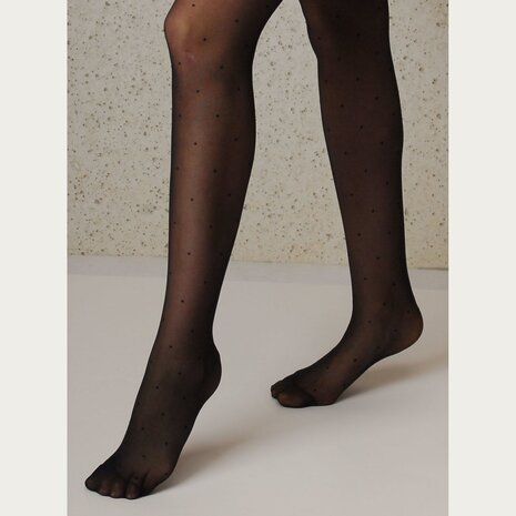 Mamsy Positiepanty Zwangerschapspanty 20 Den Zwart Stippen