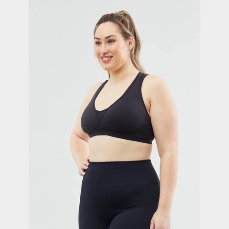 Cake Lingerie Yoga / Sport bh Lotus speciaal voor de borstkolf Zwart Cake Lingerie Yoga / Sport bh Lotus speciaal voor de borstkolf Zwart