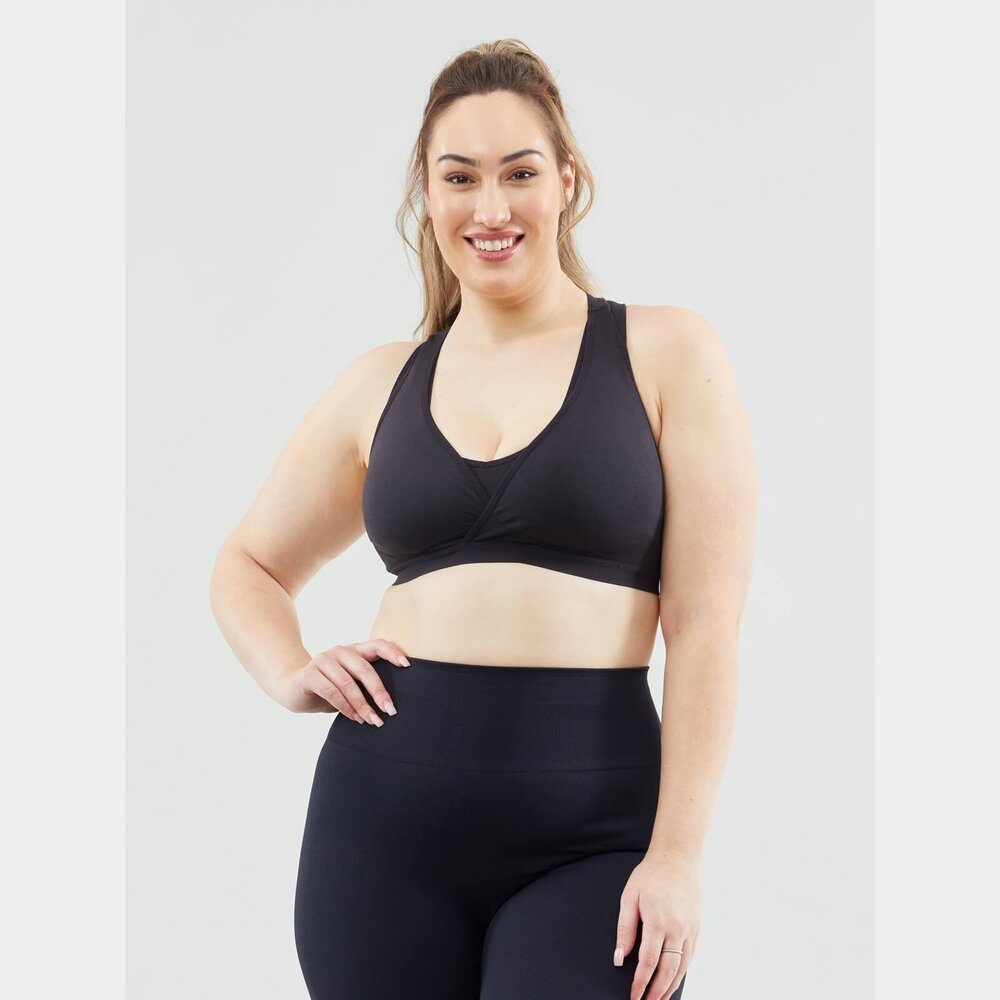 Cake Lingerie Yoga / Sport bh Lotus speciaal voor de borstkolf Zwart Cake Lingerie Yoga / Sport bh Lotus speciaal voor de borstkolf Zwart