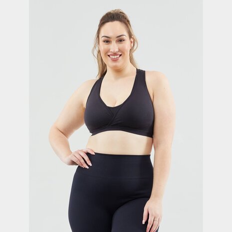 Cake Lingerie Yoga / Sport bh Lotus speciaal voor de borstkolf Zwart Cake Lingerie Yoga / Sport bh Lotus speciaal voor de borstkolf Zwart