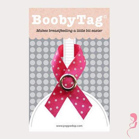 PoppeDop Boobytag Sandy DonkerRoze met Witte Stippen PoppeDop Boobytag Sandy DonkerRoze met Witte Stippen