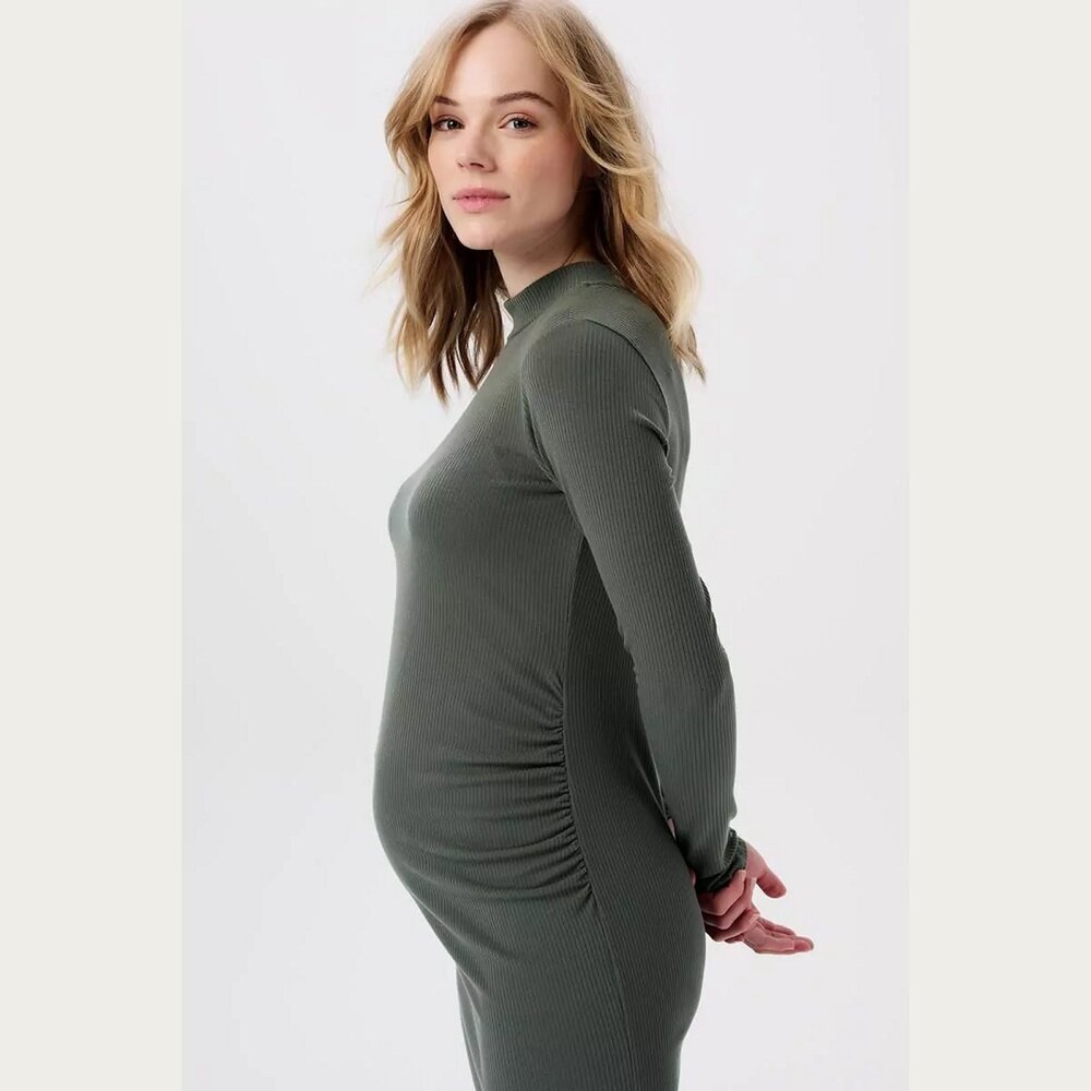 Noppies Zwangerschapsjurk Aima Olive Rib