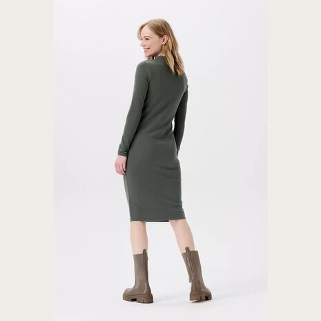 Noppies Zwangerschapsjurk Aima Olive Rib