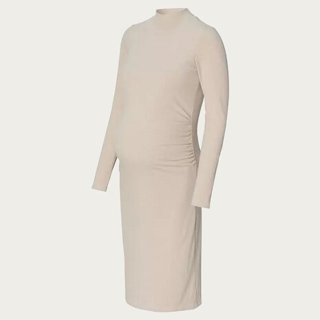 Noppies Zwangerschapsjurk Aima  Light Sand Rib Noppies Zwangerschapsjurk Aima  Light Sand Rib