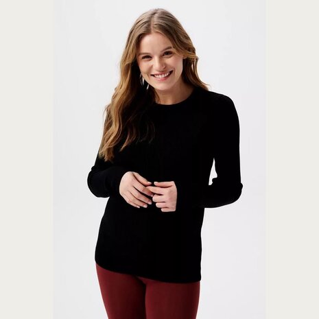 Noppies Zwangerschapstrui Longsleeve Zana Black Noppies Zwangerschapstrui Longsleeve Zana Black