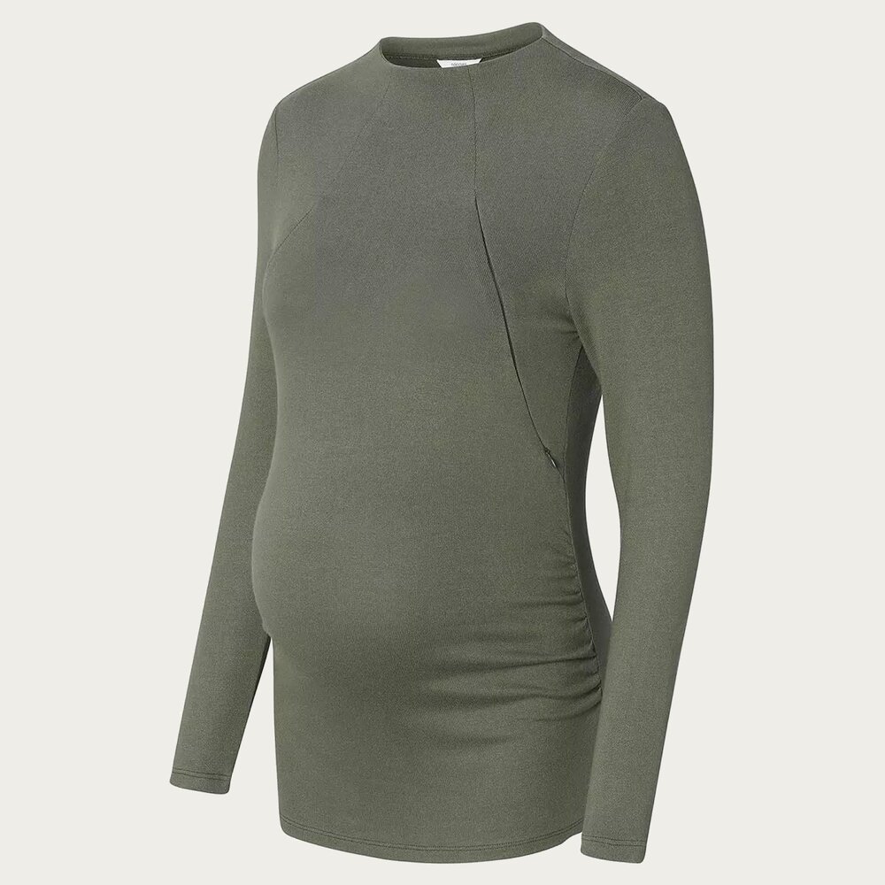 Noppies Zwangerschapstrui Voedingsshirt Rosa Olive Noppies Zwangerschapstrui Voedingsshirt Rosa Olive