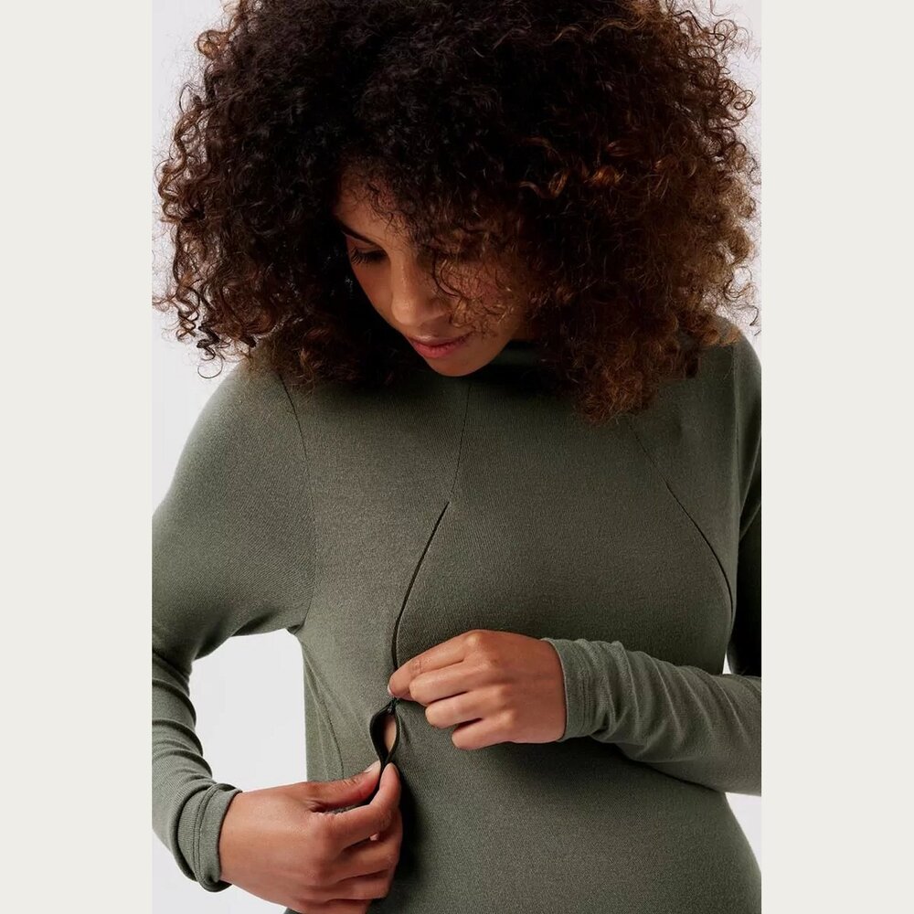 Noppies Zwangerschapstrui Voedingsshirt Rosa Olive Noppies Zwangerschapstrui Voedingsshirt Rosa Olive