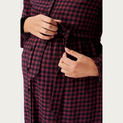 Esprit ZwangerschapsJurk Voedingsjurk Geruit van Flanel