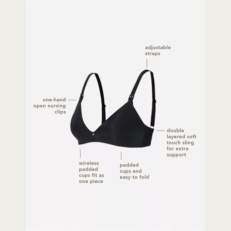 Noppies Zwangerschapsbh / Voedingsbh  voedingsbh Wireless Micro - Black