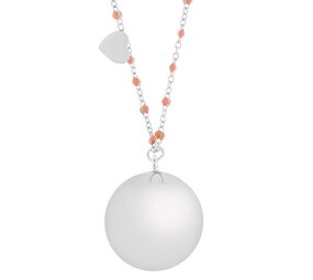 Proud MaMa Ballchain Babybel Ketting Mother Fine silver/pink Proud MaMa Ballchain Babybel Ketting Mother Fine silver/pink