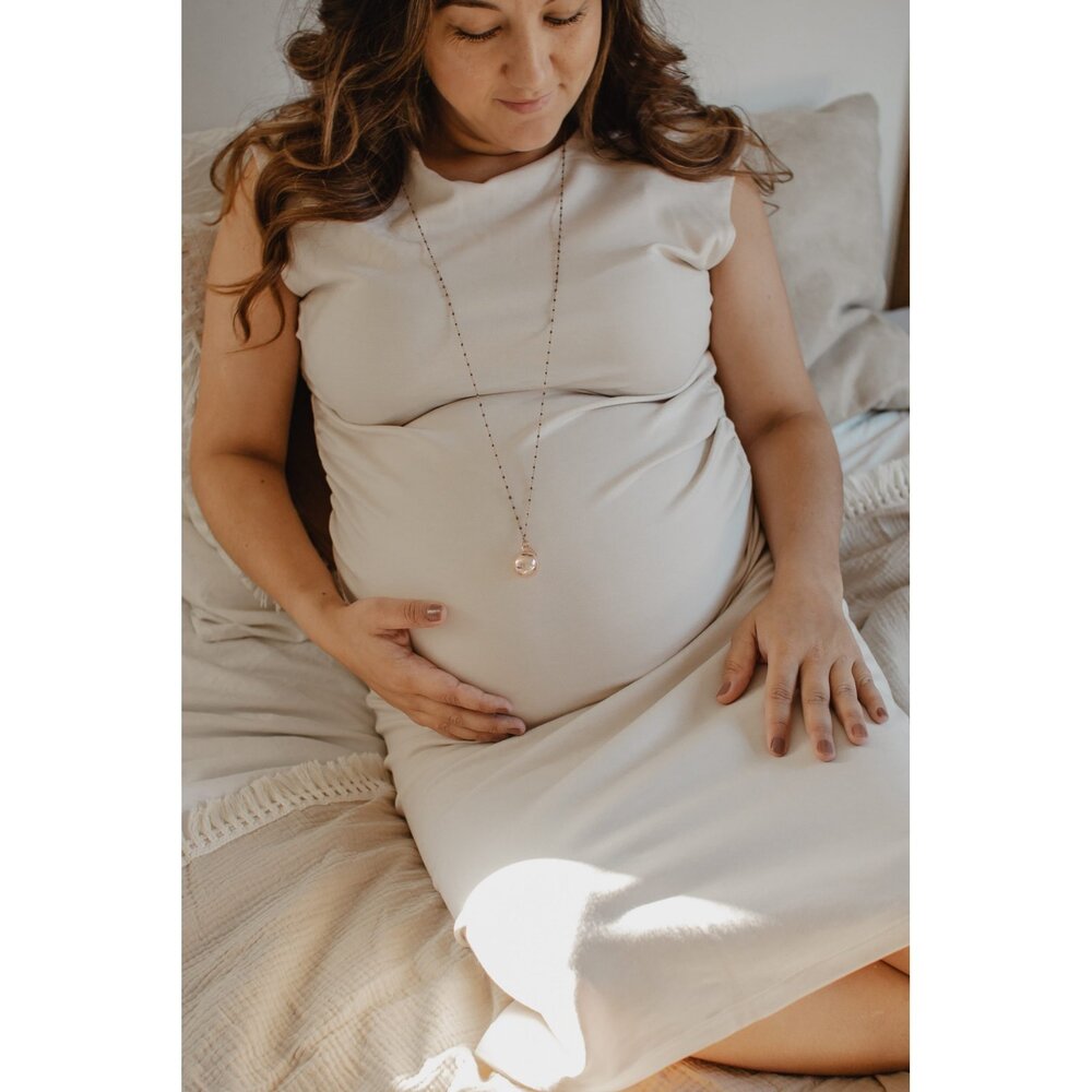 Proud MaMa Zwangerschapsketting Babybel Ketting Mother Fine silver/Blue