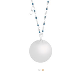 Proud MaMa Ballchain Babybel Ketting Mother  Fine silver/Blue