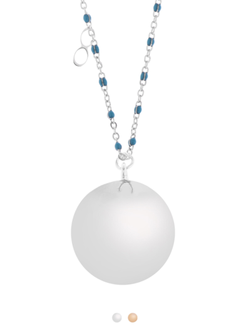 Proud MaMa Zwangerschapsketting Babybel Ketting Mother Fine silver/Blue