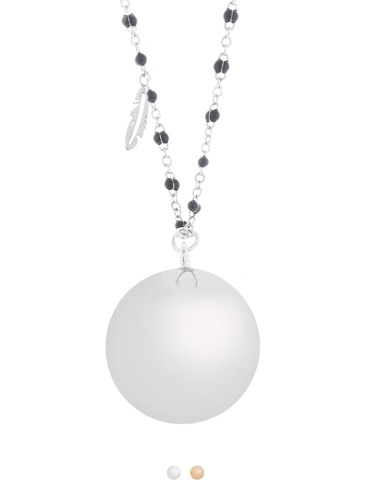 Proud MaMa Zwangerschapsketting Babybel Ketting Mother Fine silver/grey