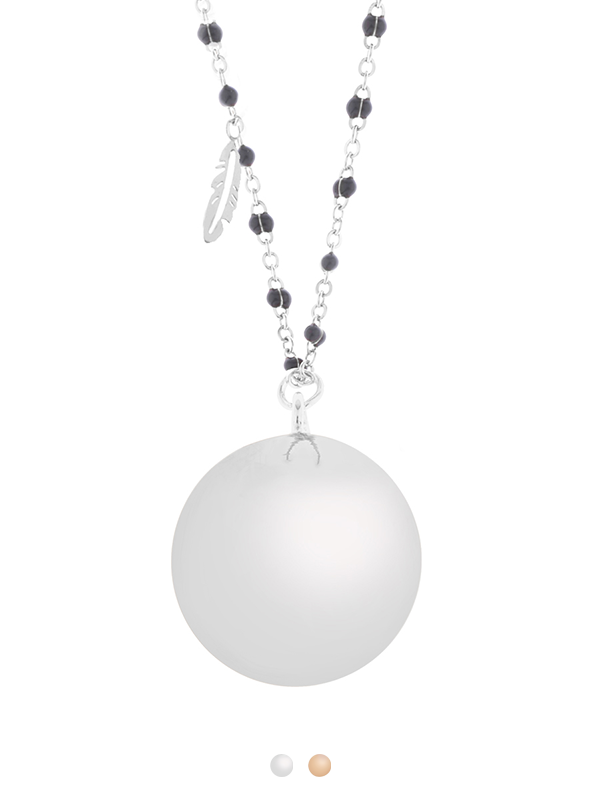 Proud MaMa Zwangerschapsketting Babybel Ketting Mother Fine silver/gri afbeelding